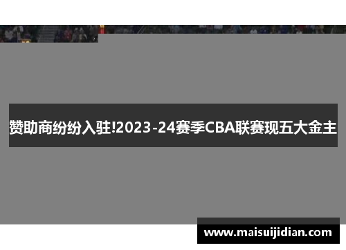 赞助商纷纷入驻!2023-24赛季CBA联赛现五大金主